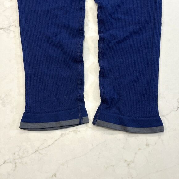 icebreaker NEW Mens L 200 Zone Seamless Leggings Base Layer Blue Merino Blend - Picture 3 of 15